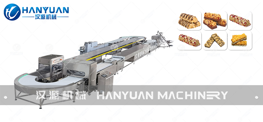 全自動巧克力代餐棒生產線 代餐棒機器 代餐棒設備 代餐棒切塊機